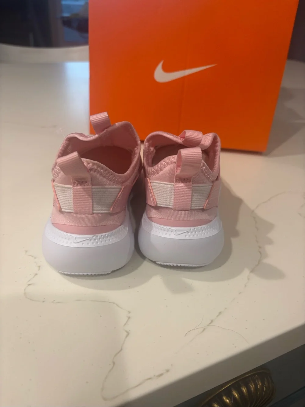 Nike Kids Pink Slip-On Sneakers with White Soles